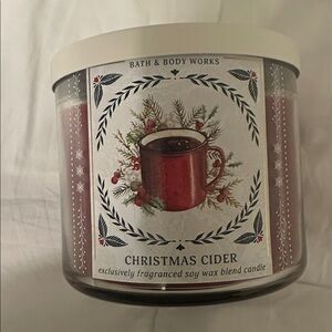 Bath & Body Works Christmas Cider Candle with Red Mug Design